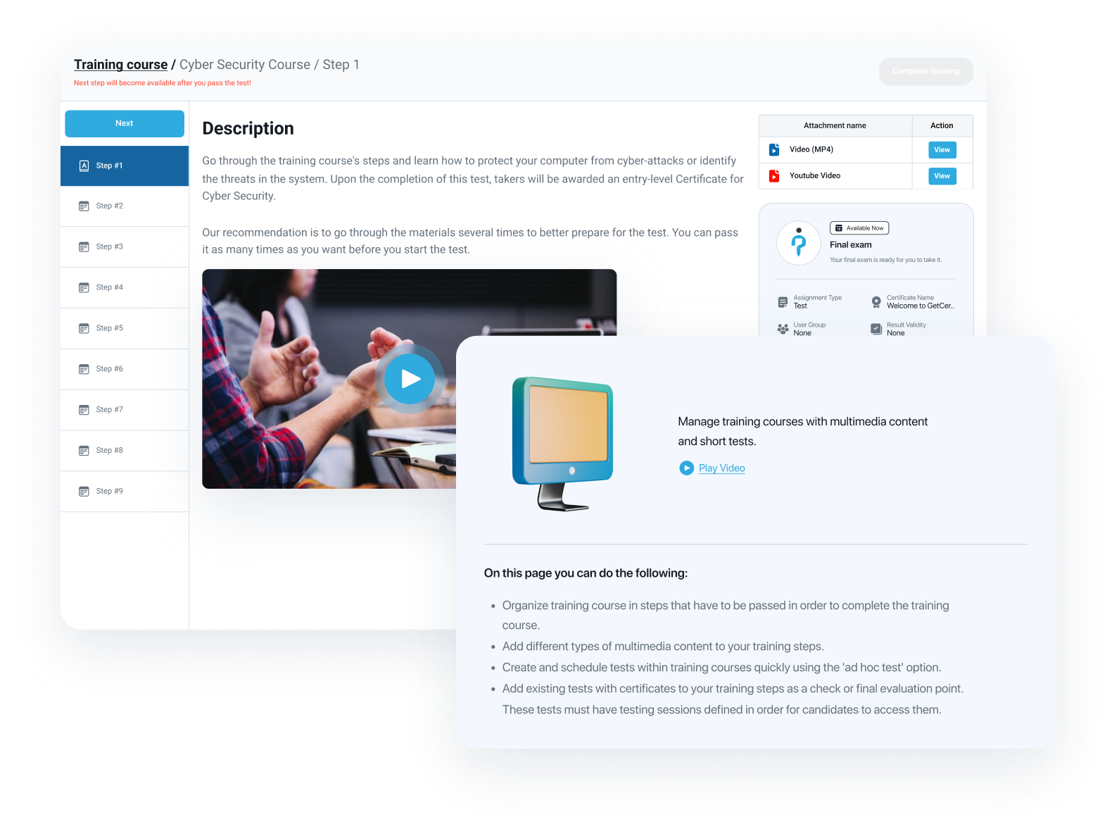 screenshot of YouTestMe GetCertified